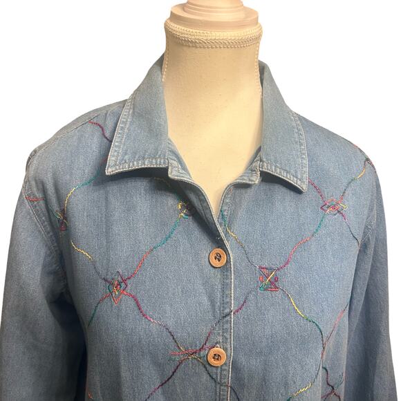 Vintage Embroidered Denim Shirt by Koret City Blues® - Picture 3 of 6